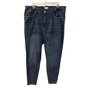 Good American Women's Straight Leg Jeans - Dark Blue